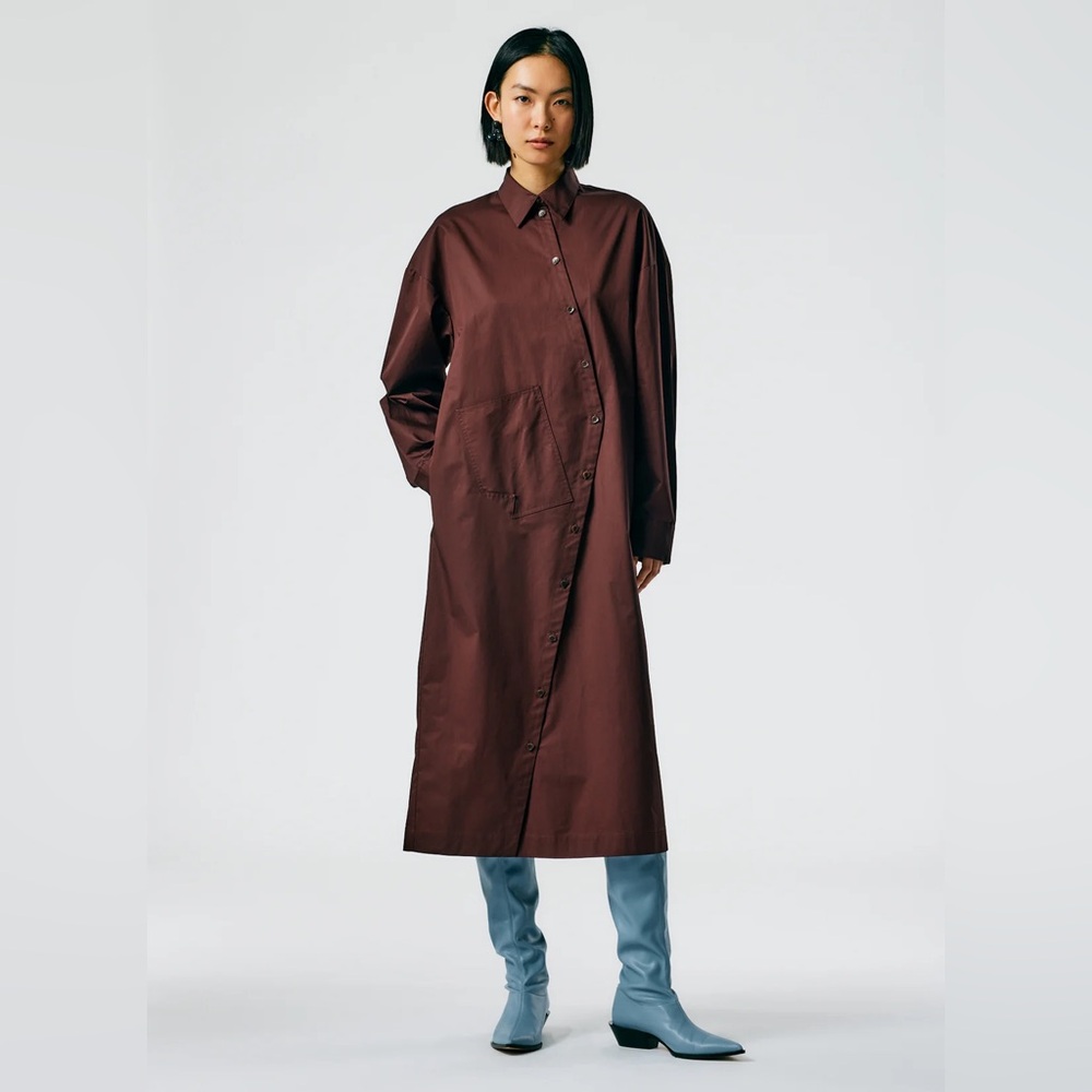 Tibi Lightweight Cotton Sateen Shirtdress